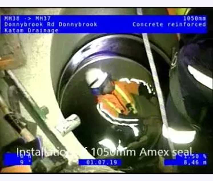 1050mm Amex seal installation by Katam Drainage staff.